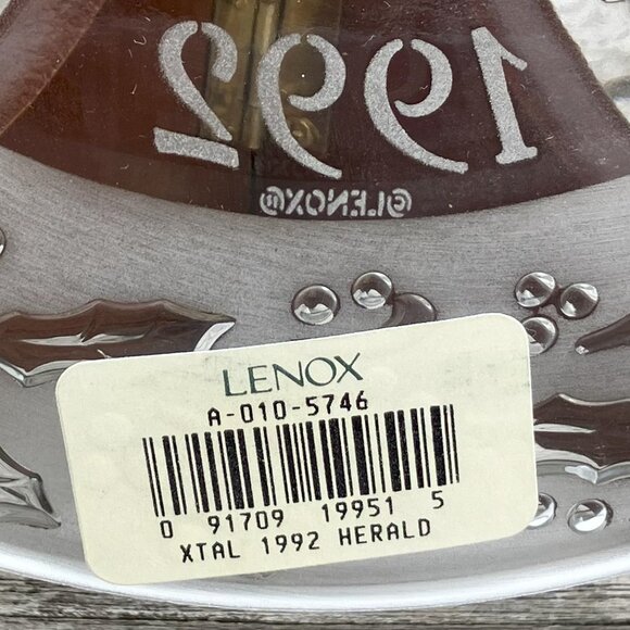 🆕NWT Lenox Holiday Crystal Collector's Plate Ltd. Edition Christmas 1992 W/Box - Picture 5 of 9